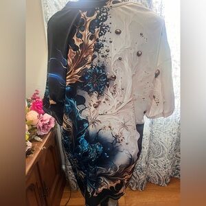 Abstract Floral t shirt 3x